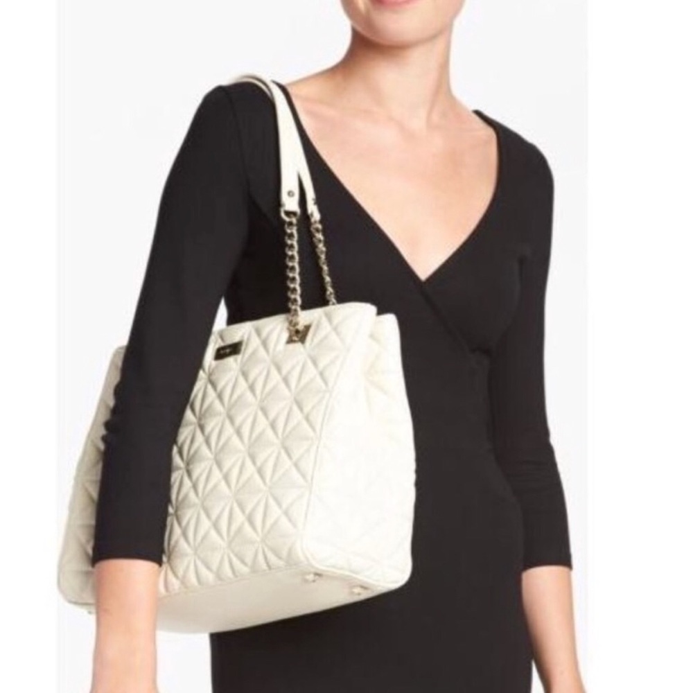 Kate Spade Sedgwick Place Ivory Quilted Phoebe Bag